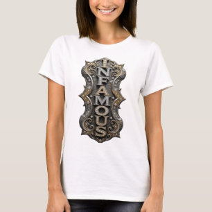 T-shirt Conception de slogan INFÂME Or Croquant