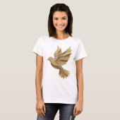 T-shirt Conception de slogan OISEAU DORÉ Gris Cool (Devant entier)