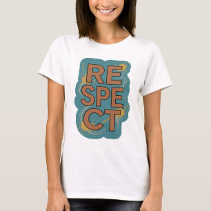 T-shirt Conception de slogan RESPECT Orange frais