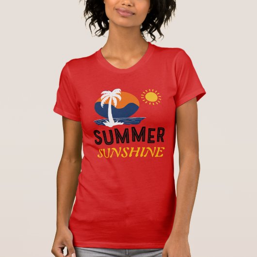T-shirt Conception de soleil d'été (Devant)