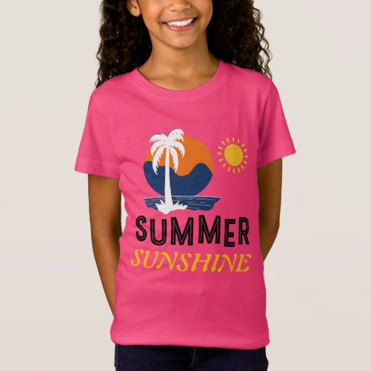 T-Shirt Conception de soleil d'été (Devant)