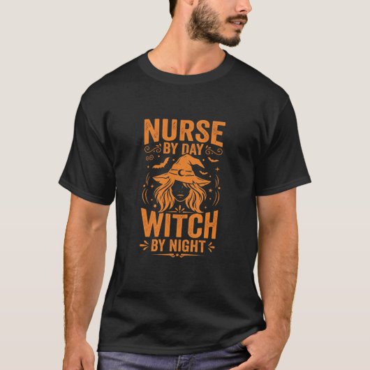 T-shirt Conception de sorcière infirmière Halloween (Devant)