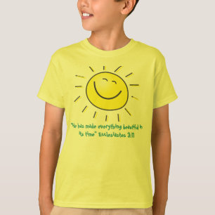 T-shirt Conception de sourire du soleil avec le vers de