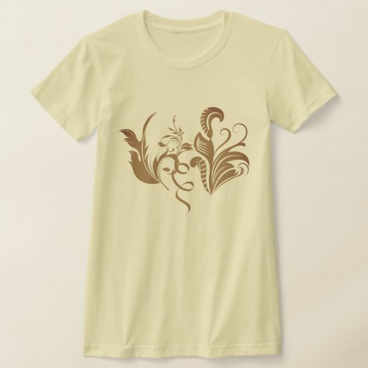 T-shirt Conception de spirale botanique ornée et complexe (Poser)