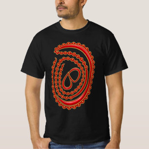 T-shirt Conception de spirale florale abstraite de ligne r
