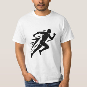 T-shirt Conception de sport athlétique silhouette de coure