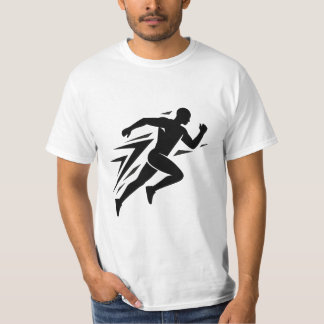 T-shirt Conception de sport athlétique silhouette de coure