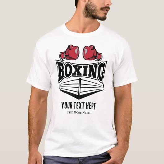T-shirt Conception de sport de boxe puissance et combat (Devant)