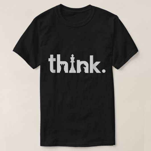 T-shirt Conception de stratégie d'échecs Think (Design devant)