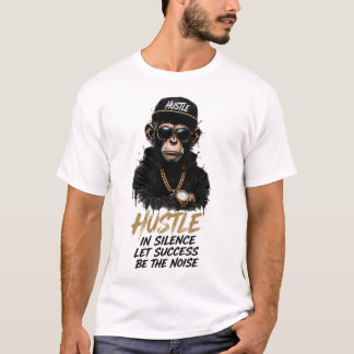 T-shirt Conception de streetwear singe Hustle in Silence