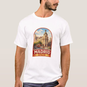 T-shirt Conception de style d'affiche de voyage à Madrid V