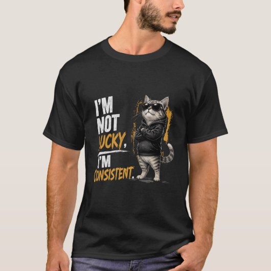 T-shirt Conception de style de rue de citation de chat con (Devant)