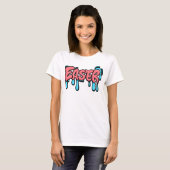 T-shirt Conception de style graffiti avec texte goutte à g (Devant entier)