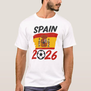 T-shirt Conception de supporter de football Espagne 2026 a