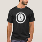 T-shirt Conception de symbole minimal de puissance de café (Devant)