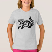 T-shirt Conception de tatouage de Ferret Tribal (Devant)