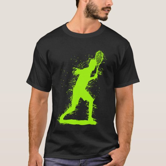 T-shirt Conception de tennis abstrait (Devant)
