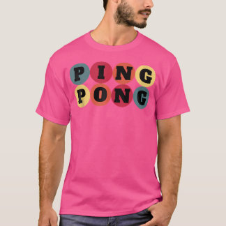 T-shirt Conception De Tennis De Table Ou Ping-Pong Vintage