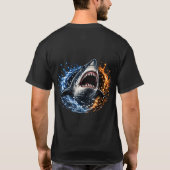 T-shirt Conception de tête de requin Ocean Splash – Graphi (Dos)