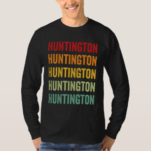 T-shirt Conception de texte arc-en-ciel du comté de Huntin