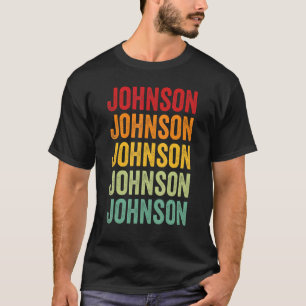T-shirt Conception de texte arc-en-ciel du comté de Johnso