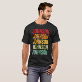 T-shirt Conception de texte arc-en-ciel du comté de Johnso (Devant entier)