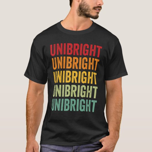 T-shirt Conception de texte arc-en-ciel Unibright Crypto (Devant)