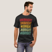 T-shirt Conception de texte arc-en-ciel Unibright Crypto (Devant entier)
