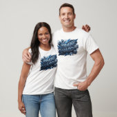 T-shirt Conception de texte Artistic Navy TRAIN HARD (Unisexe)