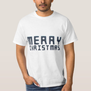 T-shirt Conception de texte bleu de Noël 3D