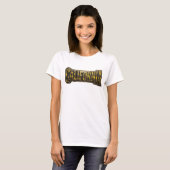 T-shirt Conception de texte CALIFORNIA Orange propre (Devant entier)