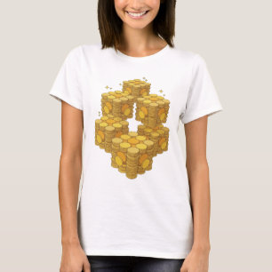 T-shirt Conception de texte Classique Or UNKNOW