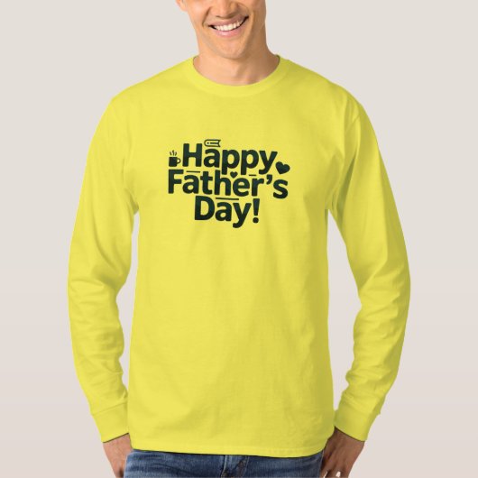 T-shirt Conception de texte de Fête des pères heureuse (Devant)