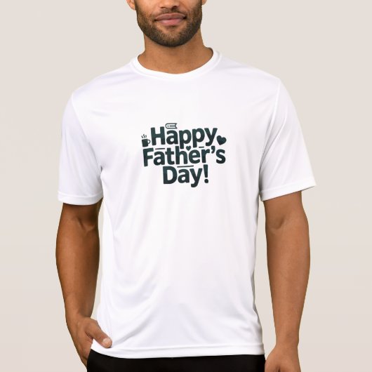 T-shirt Conception de texte de Fête des pères heureuse (Devant)