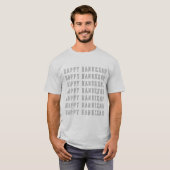 T-shirt Conception de texte de Hanukkah en noir et blanc (Devant entier)