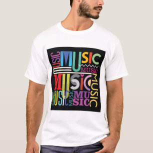 T-shirt Conception de texte de musique