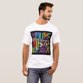 T-shirt Conception de texte de musique (Devant entier)