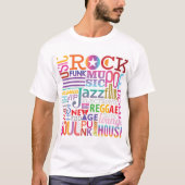 T-shirt Conception de texte de musique (Devant)
