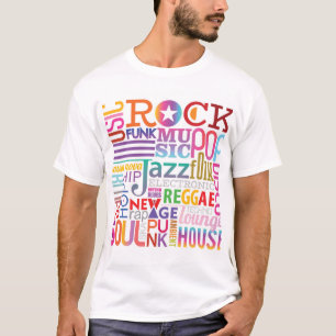 T-shirt Conception de texte de musique
