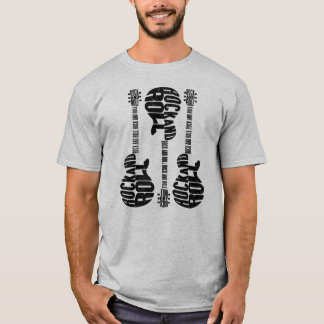 T-shirt Conception de texte de roche et de rouleau