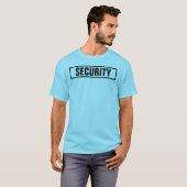 T-shirt Conception de texte de sécurité modifiable Mens Fe (Devant entier)