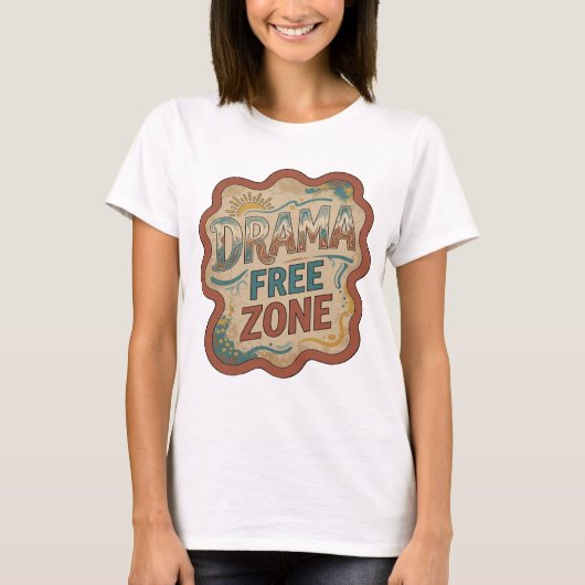 T-shirt Conception de texte de ZONE SANS DRAME Orange Dyna (Devant)