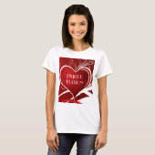 T-shirt Conception De Texte Drôle Et Grand Coeur Rouge (Devant entier)