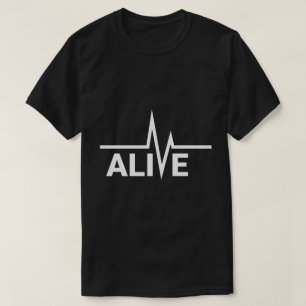 T-shirt Conception de texte en temps de coeur vive