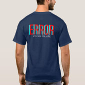 T-shirt Conception de texte ERROR Glitch esthétique (Dos)