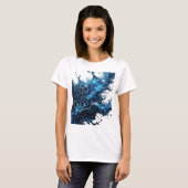 T-shirt Conception de texte Esprit d'Eau Bleue Argentée Sp (Devant entier)
