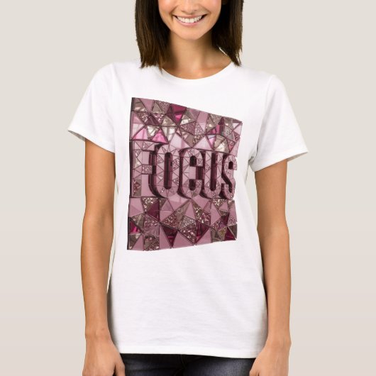 T-shirt Conception de texte FOCUS Rose Dynamique (Devant)