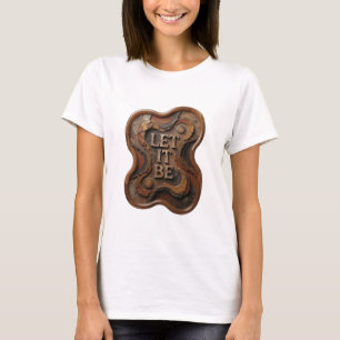 T-shirt Conception de texte Fresh Silver LET IT BE