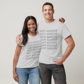 T-shirt Conception de texte Hanoukka en noir et blanc (Unisexe)