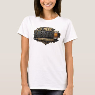 T-shirt Conception de texte iconique rose J'AI BESOIN D'UN